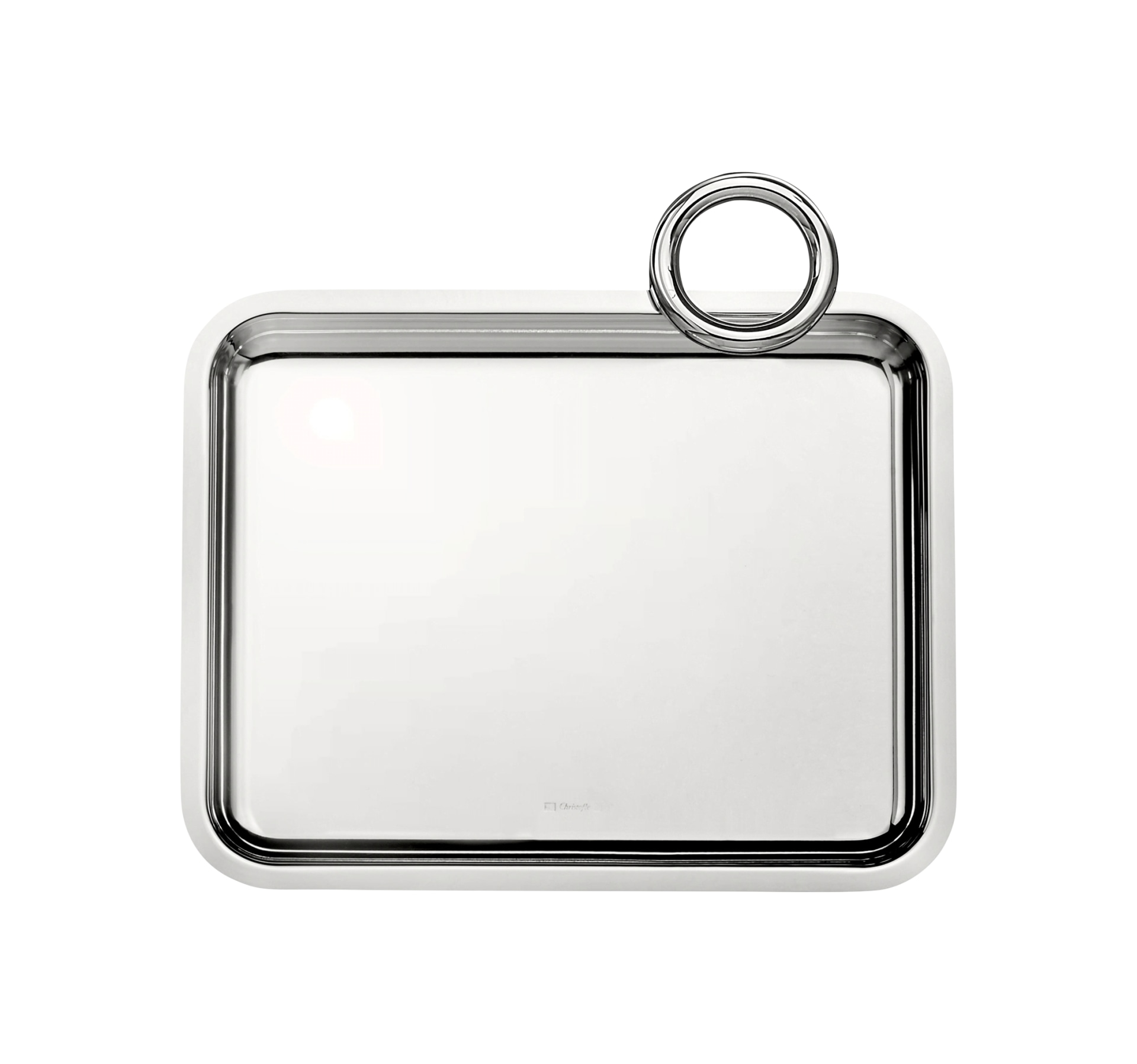 Christofle, Vertigo accessories, Rectangular tray with one handle, small