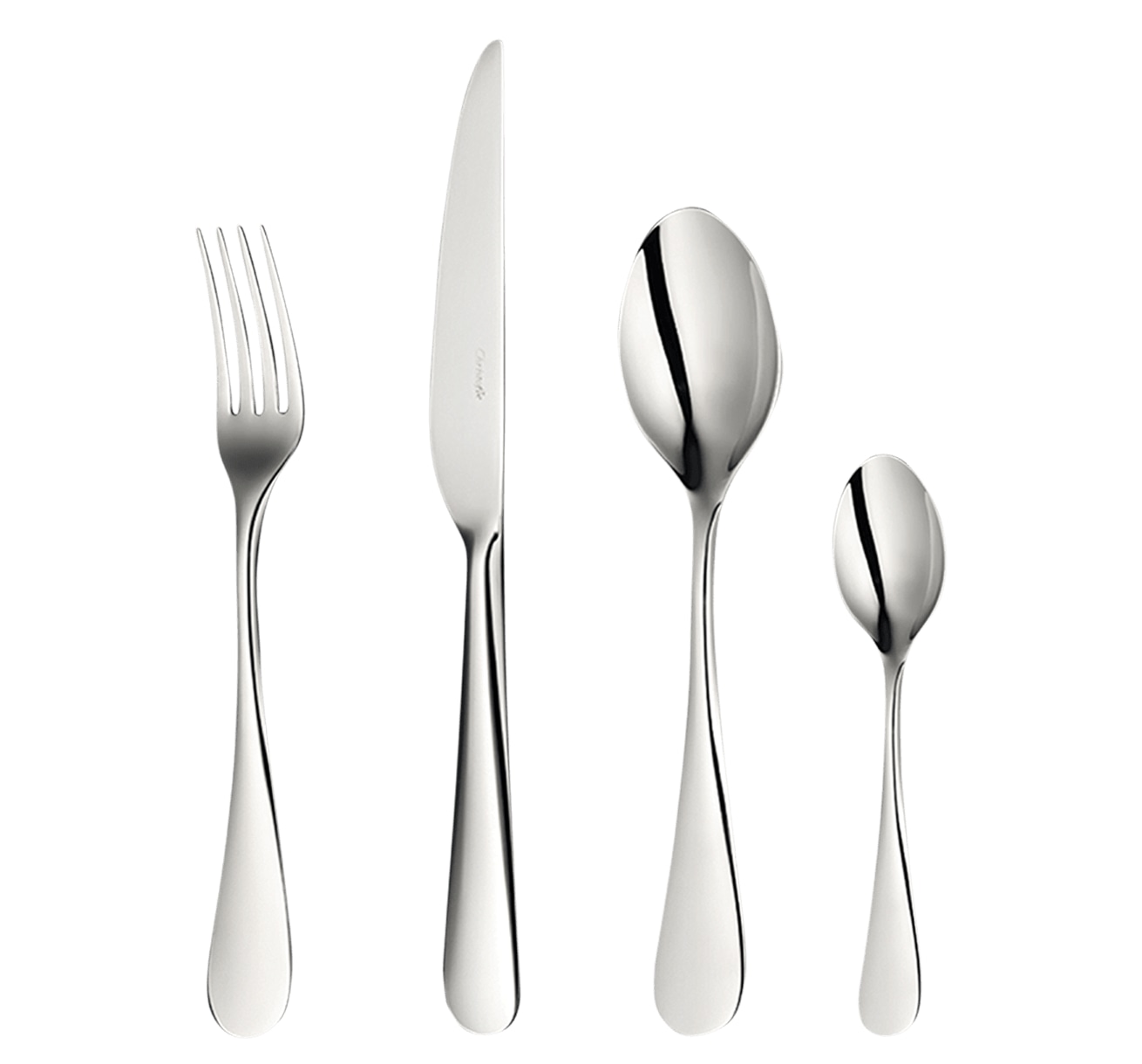 Christofle, Origine cutlery, stainless steel, Flatware set for 6 people (24 pieces) with chest