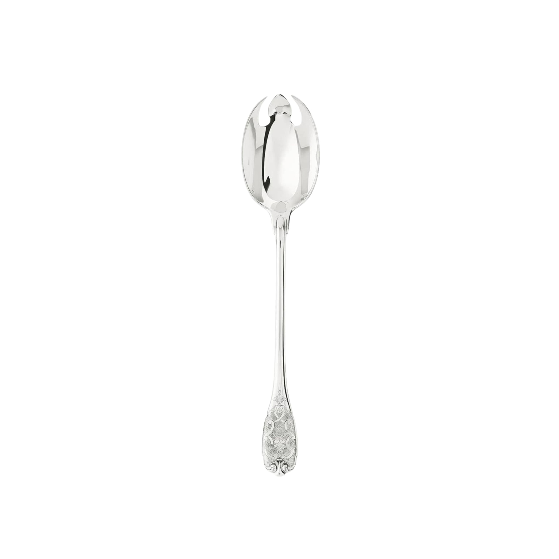 Puiforcat, Elysée, sterling silver, Salad serving fork