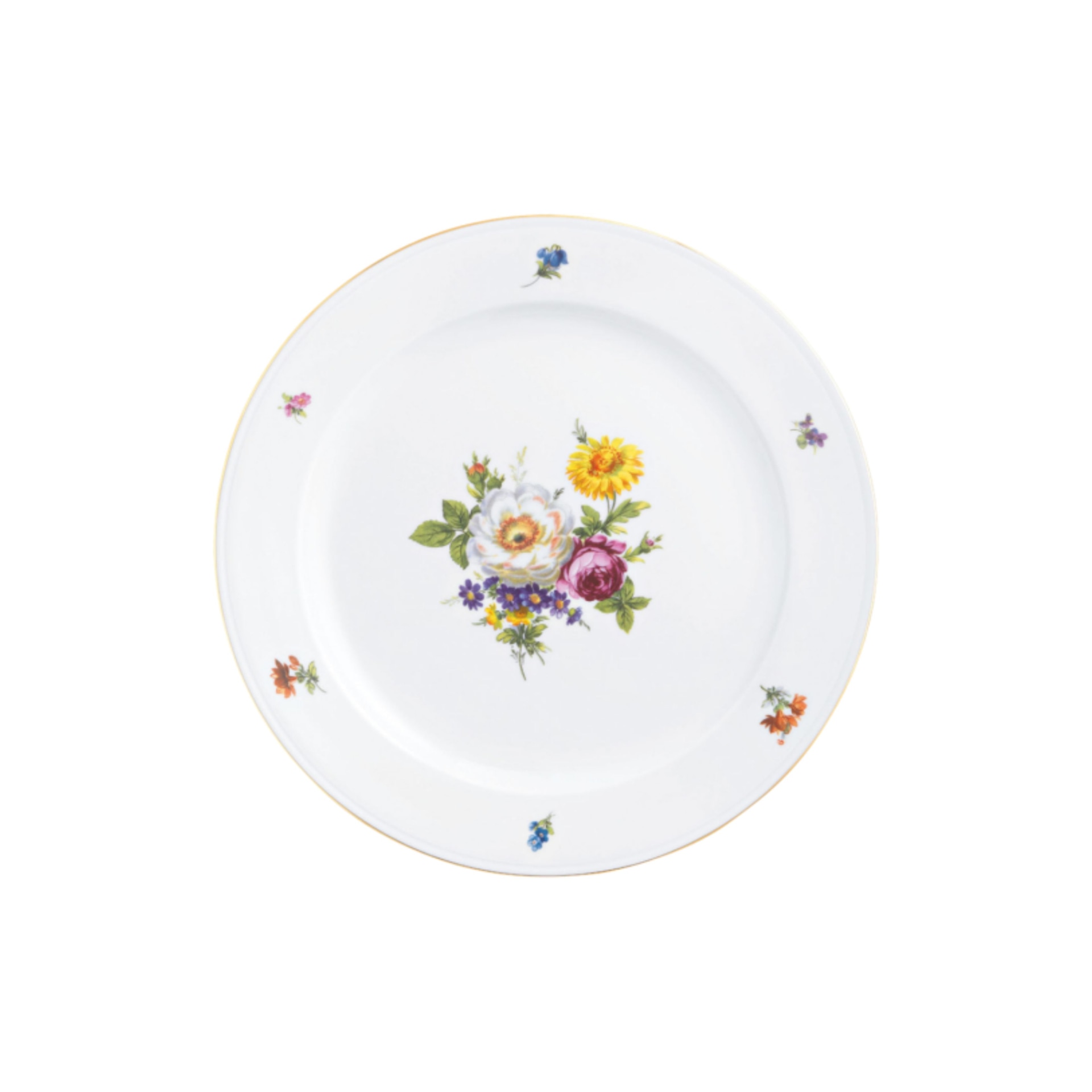 Fürstenberg, Alt fürstenberg bunte blume, Dinner plate