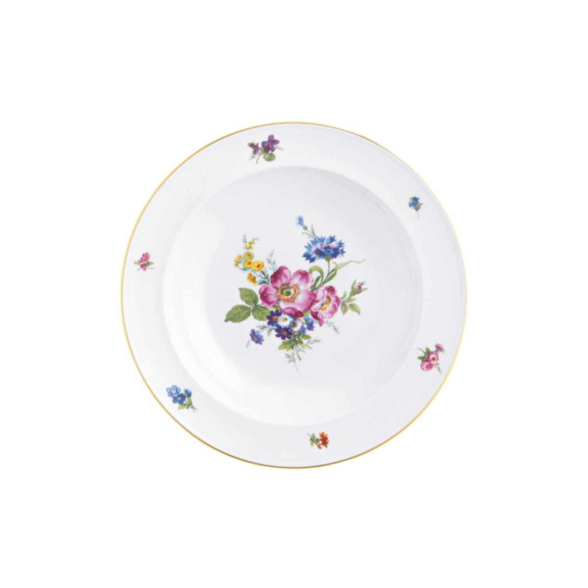Fürstenberg, Alt fürstenberg bunte blume, Soup plate, large