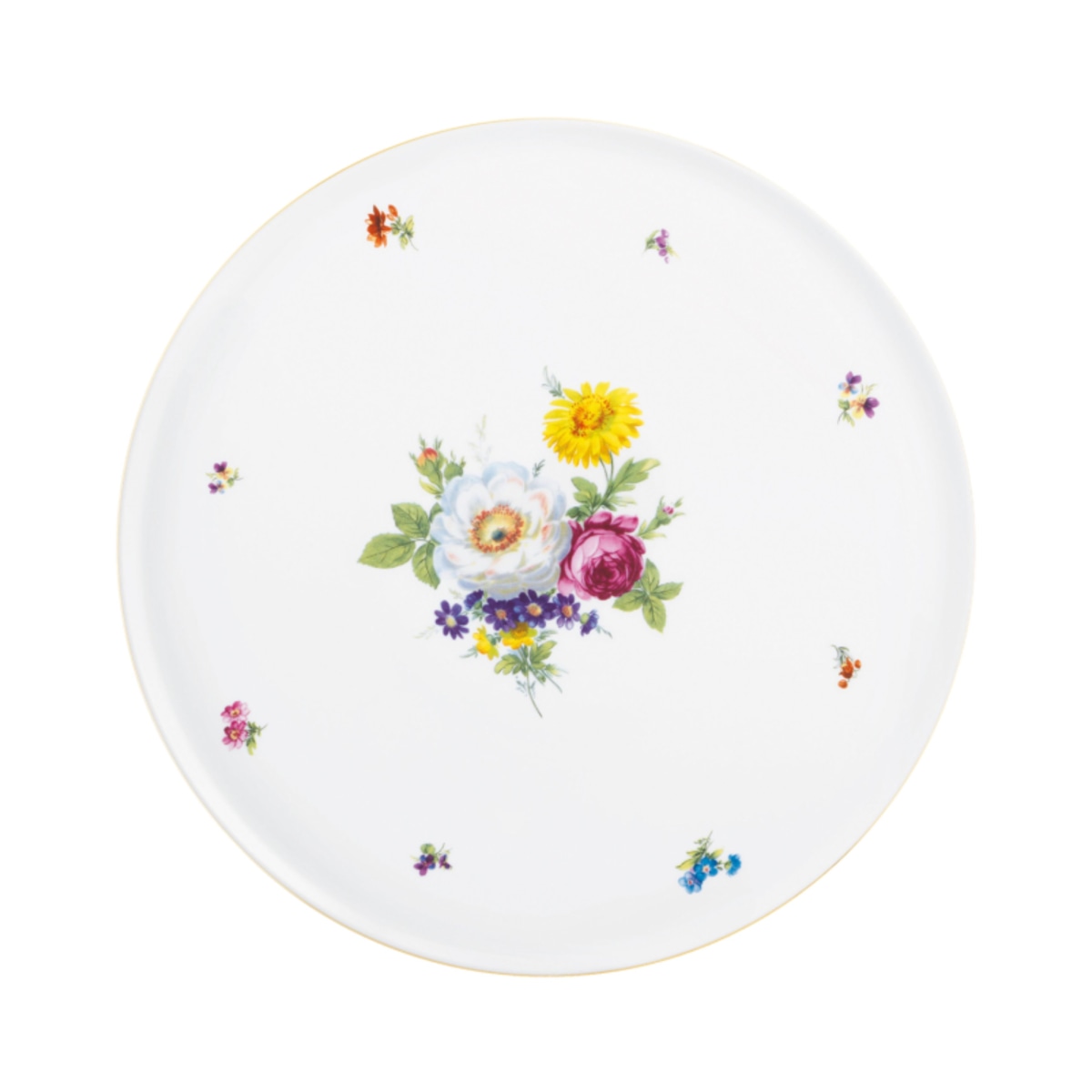 Fürstenberg, Alt fürstenberg bunte blume, Tart platter