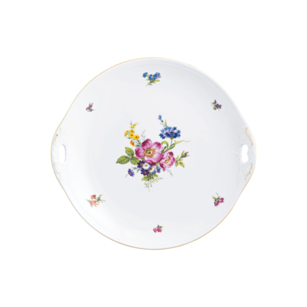 Fürstenberg, Alt fürstenberg bunte blume, Cake plate