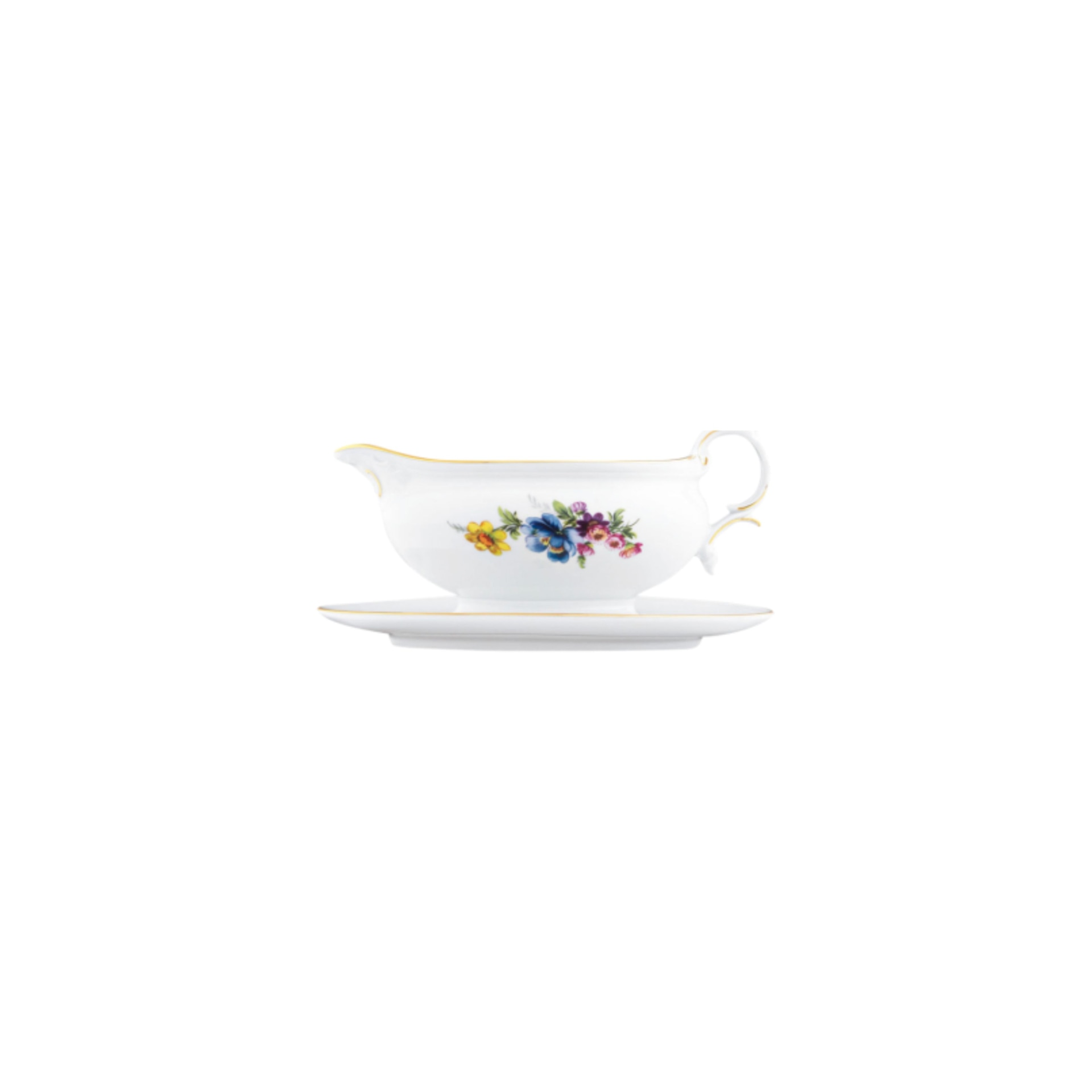 Fürstenberg, Alt fürstenberg bunte blume, Sauceboat