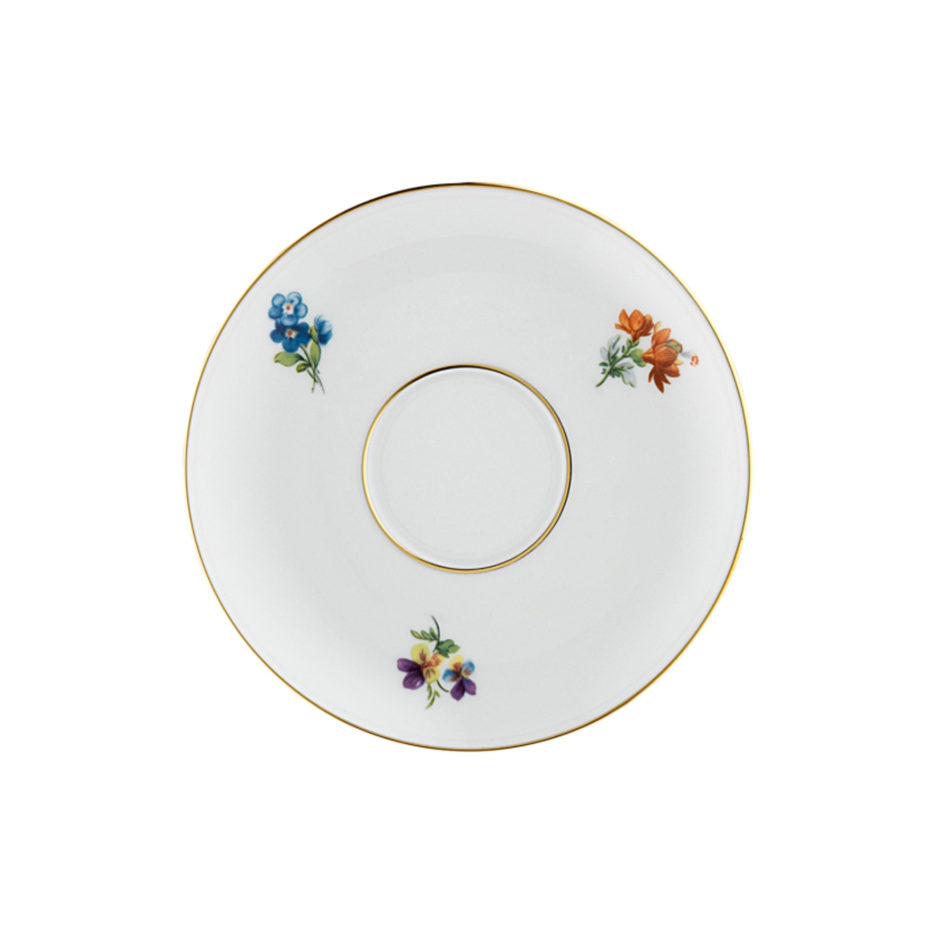 Fürstenberg, Alt fürstenberg bunte blume, Tea saucer with insert