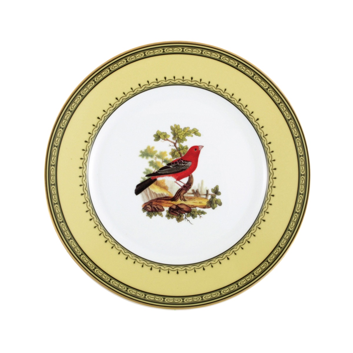Bernardaud, Jardin du Roi, Dinner plate, evening grosbeak