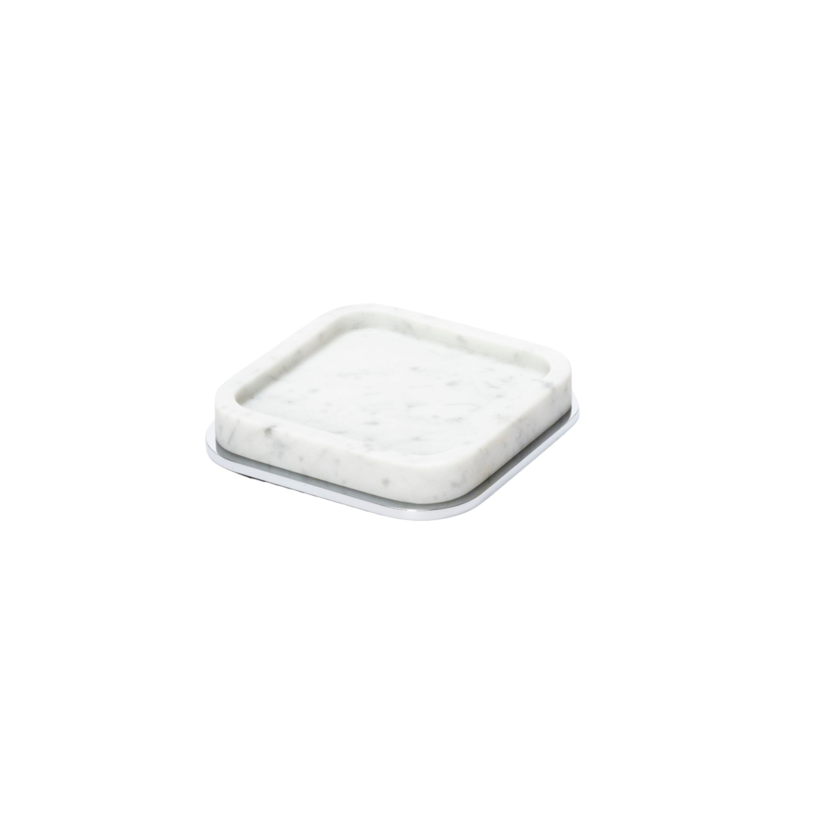 Giobagnara, Polo Arabescato White Marble Bathroom Set, Square valet tray, small