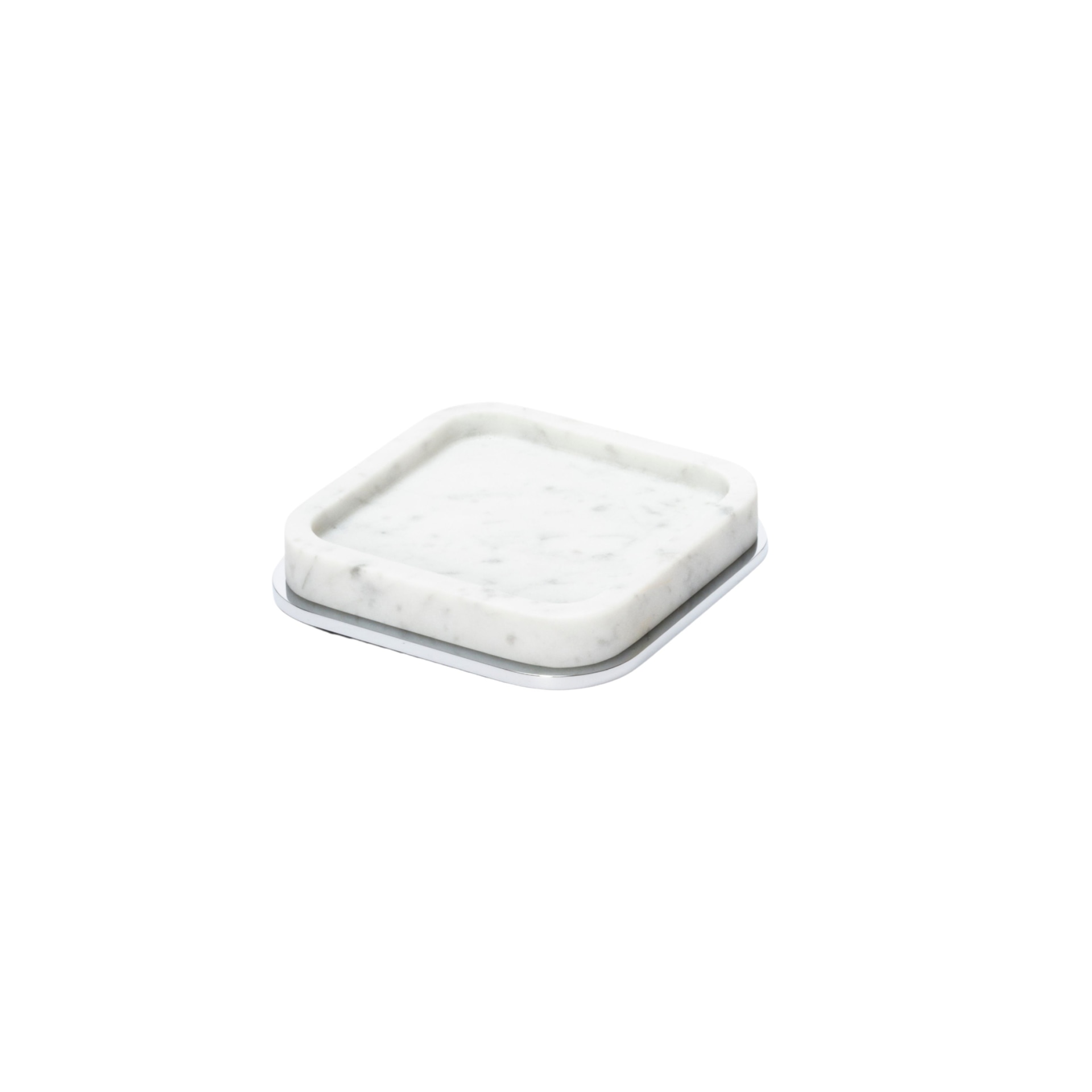 Giobagnara, Polo Arabescato White Marble Bathroom Set, Square valet tray, small