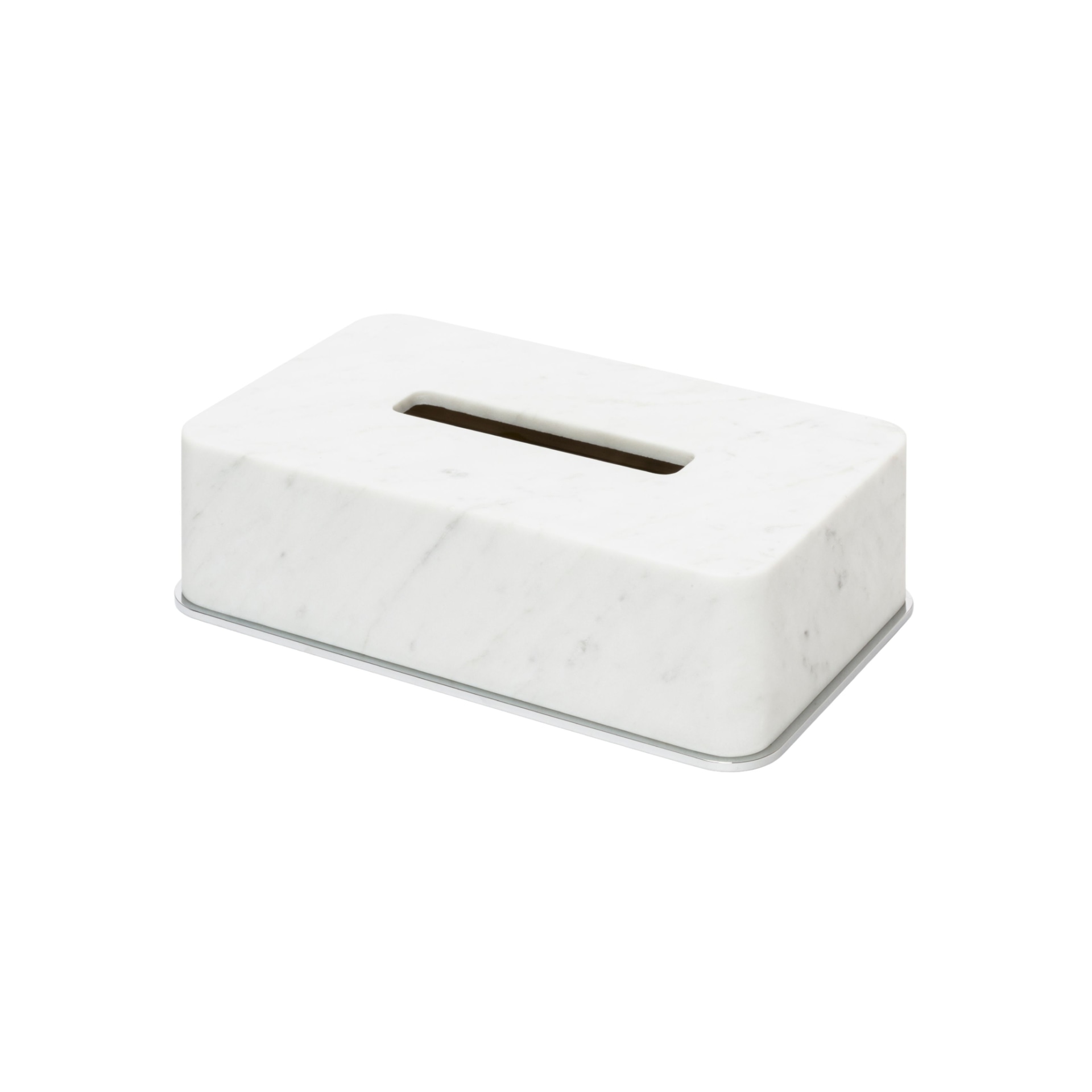 Giobagnara, Polo Arabescato White Marble Bathroom Set, Rectangular tissue holder
