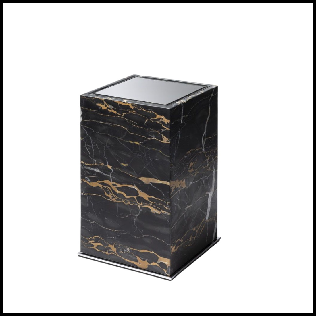 Giobagnara, Positano Black Portoro Marble Bathroom set, Bin