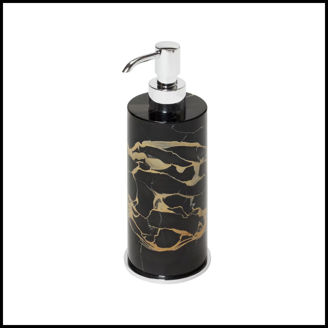 Giobagnara, Positano Black Portoro Marble Bathroom set, Soap dispenser