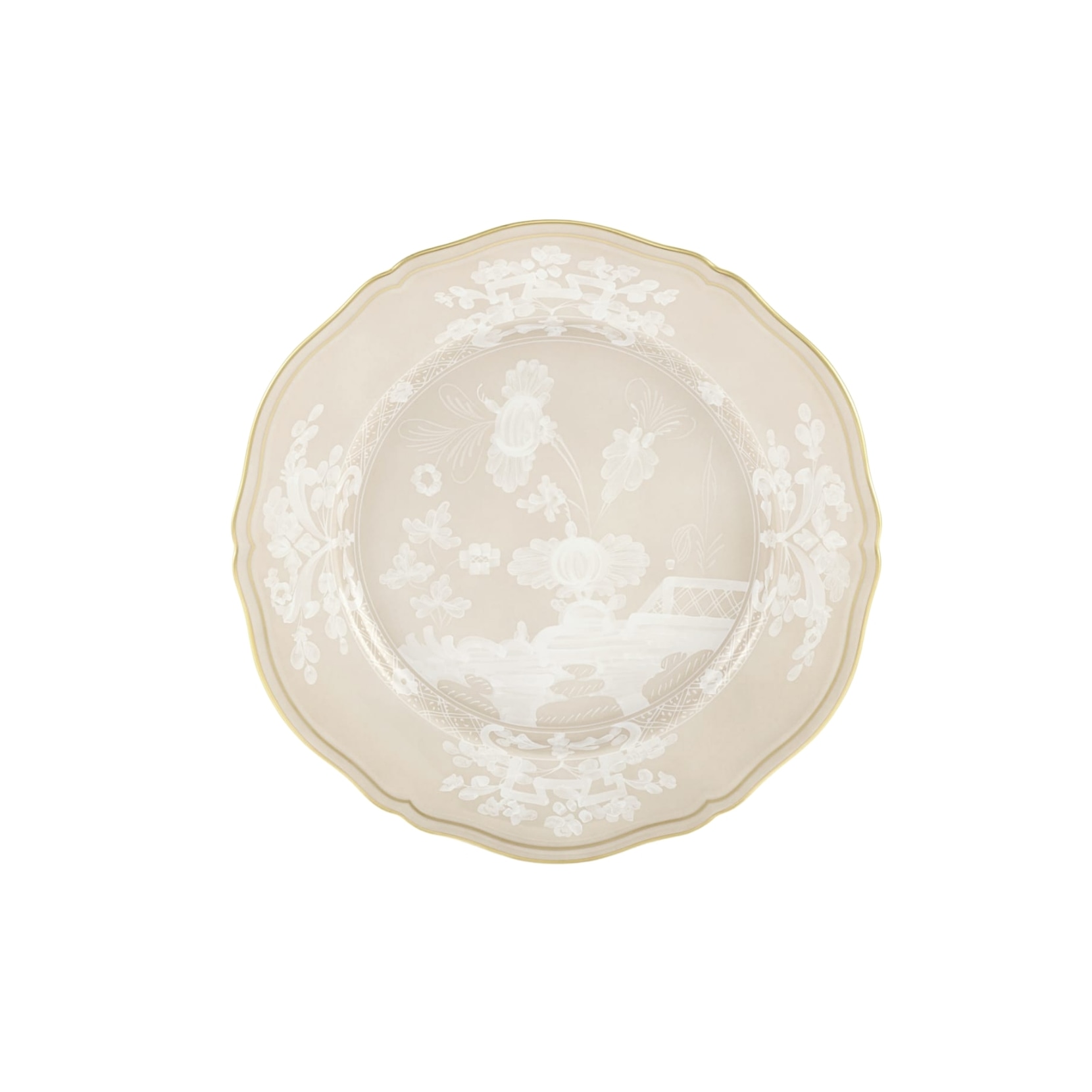 Ginori 1735, Oriente Italiano Castagna & Meringa, Dinner plate, meringa