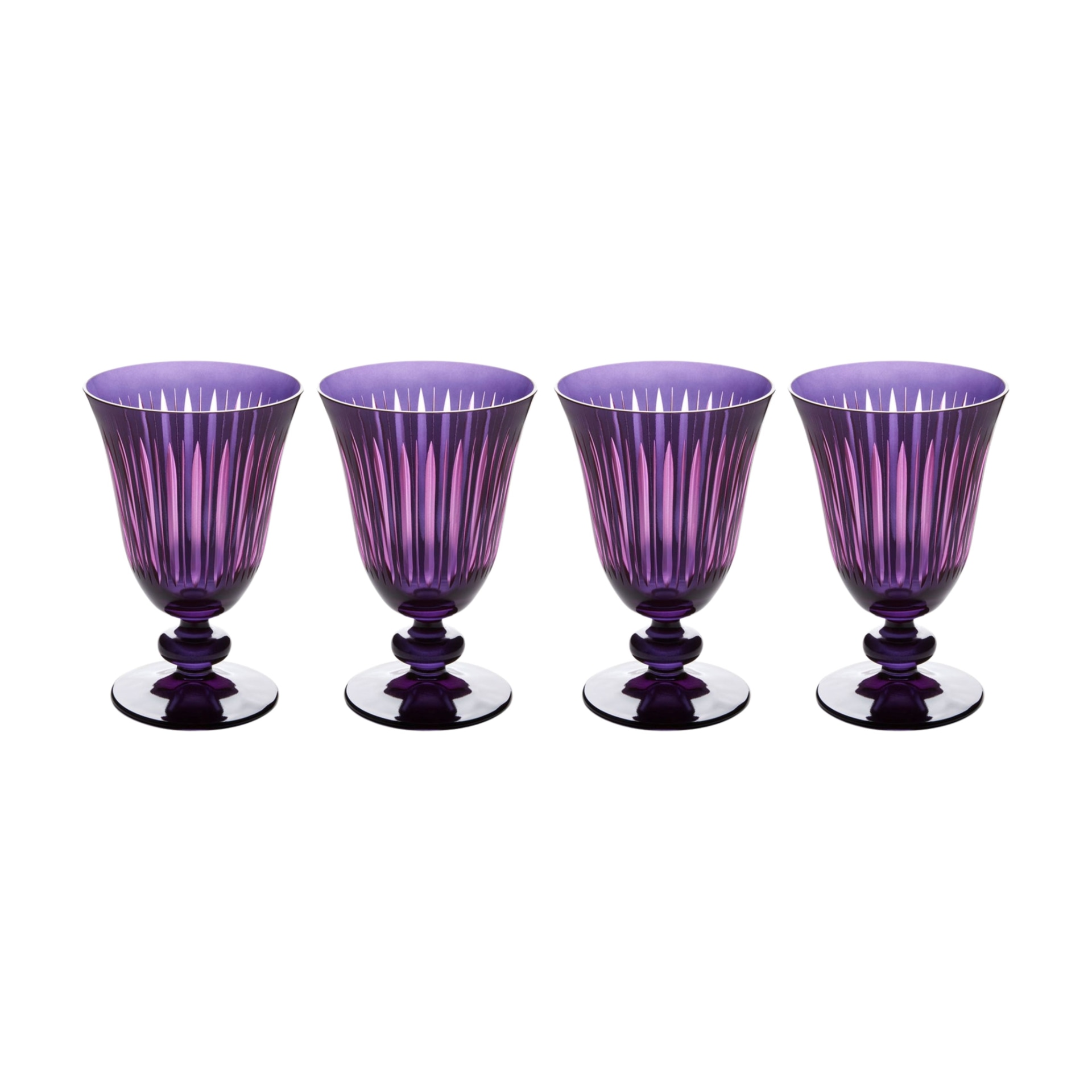 L'Objet, Prism, Set of 4 wine glasses, purple