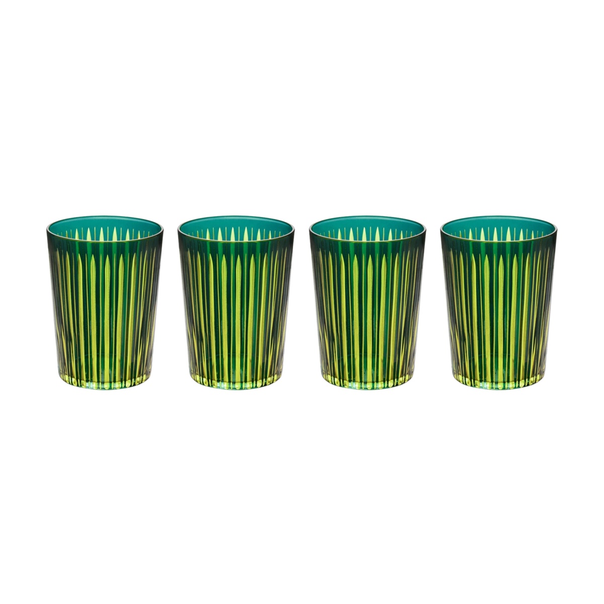 L'Objet, Prism, Set of 4 highball glasses, green