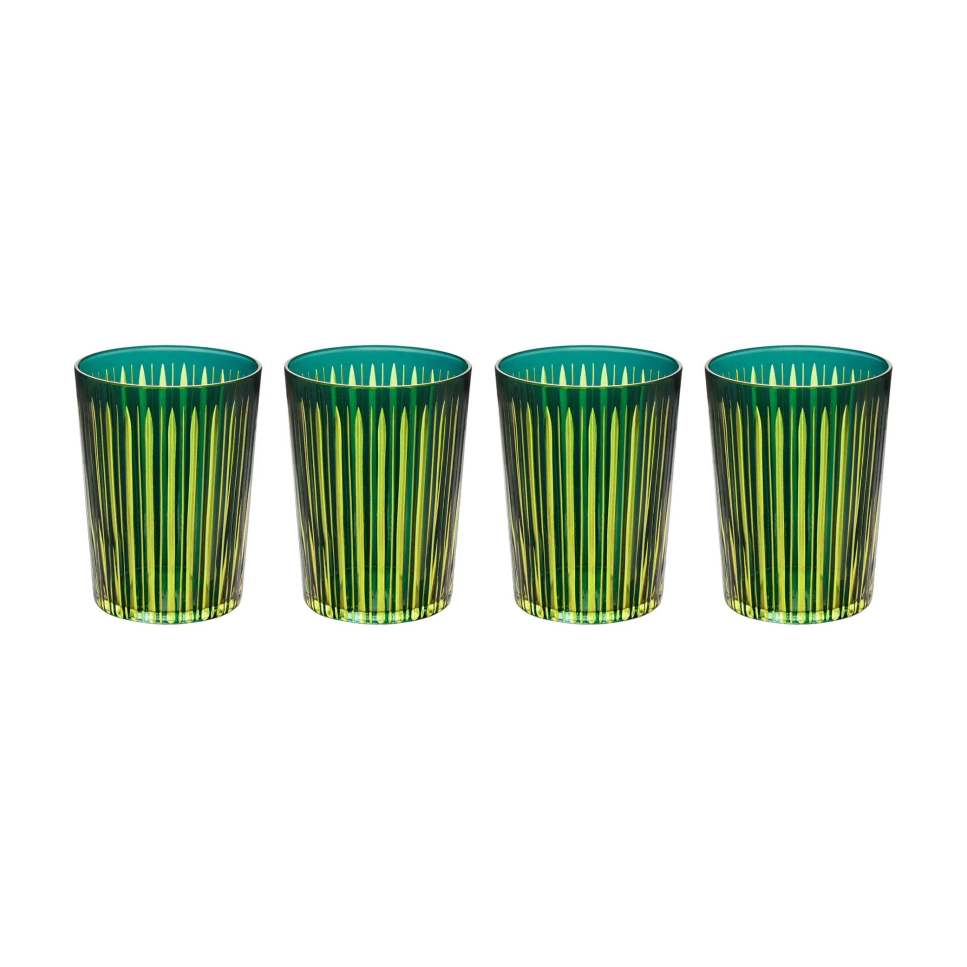 L'Objet, Prism, Set of 4 highball glasses, green