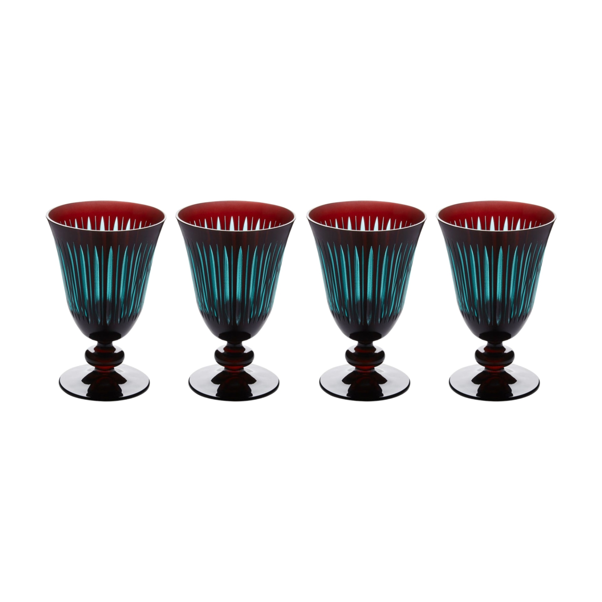L'Objet, Prism, Set of 4 wine glasses, bordeaux