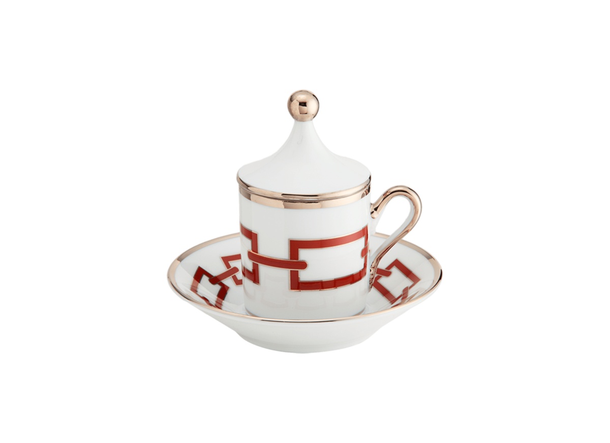 Ginori 1735, Catene Scarlatto, Coffee set for two