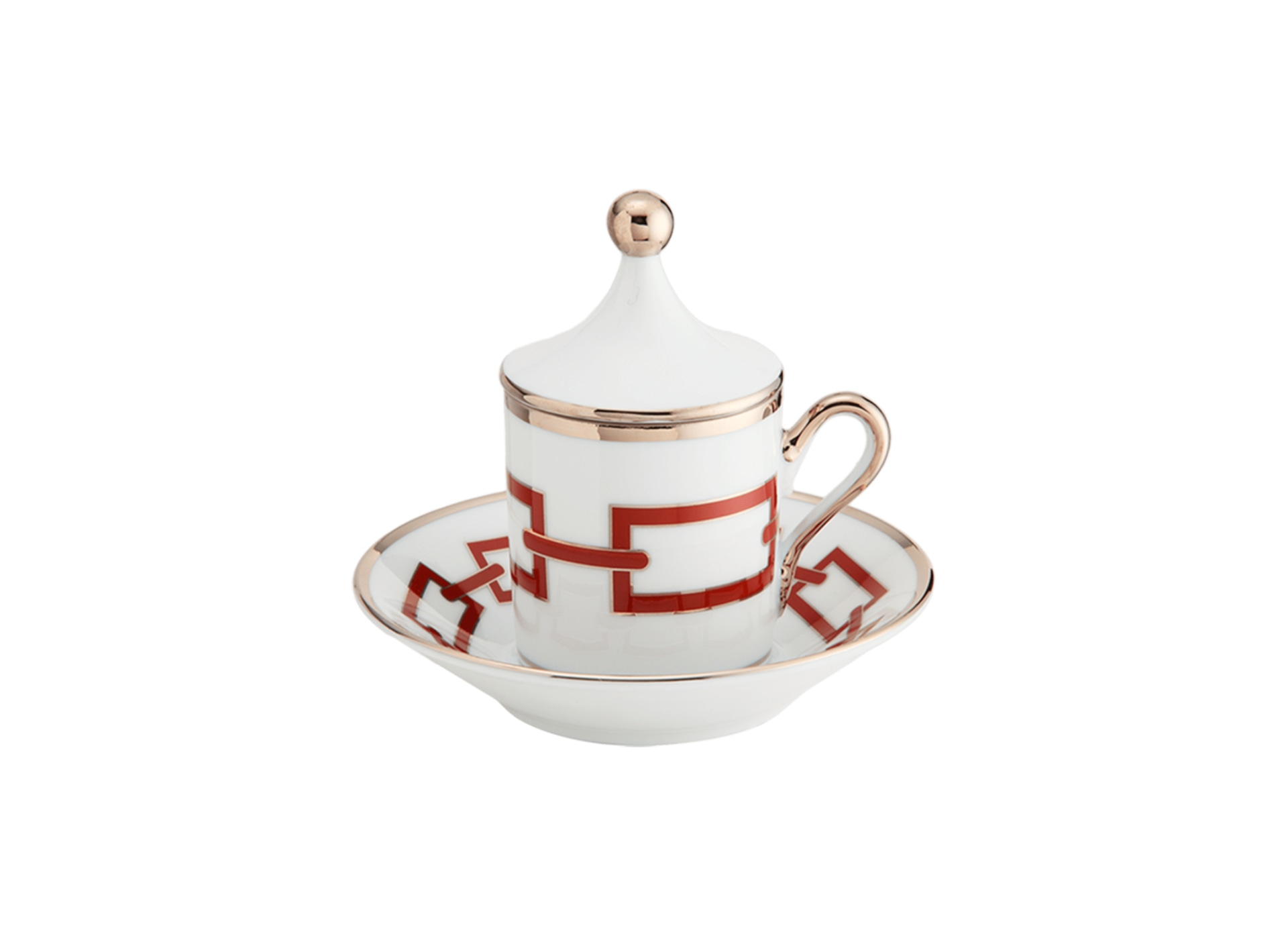 Ginori 1735, Catene Scarlatto, Coffee set for two