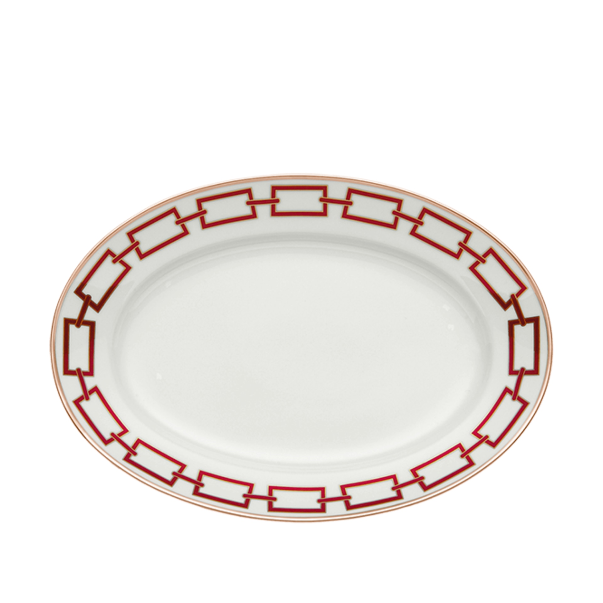Ginori 1735, Catene Scarlatto, Large oval platter