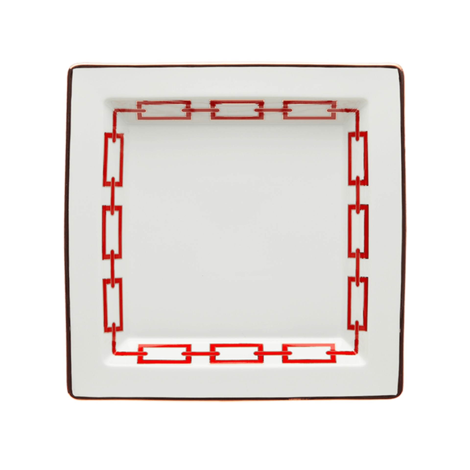 Ginori 1735, Catene Scarlatto, LARGE SQUARE CHANGE TRAY