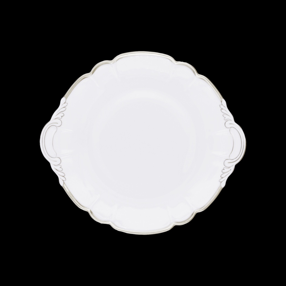 Robert Haviland & C. Parlon, Colette Platinum, Round cake dish with handle