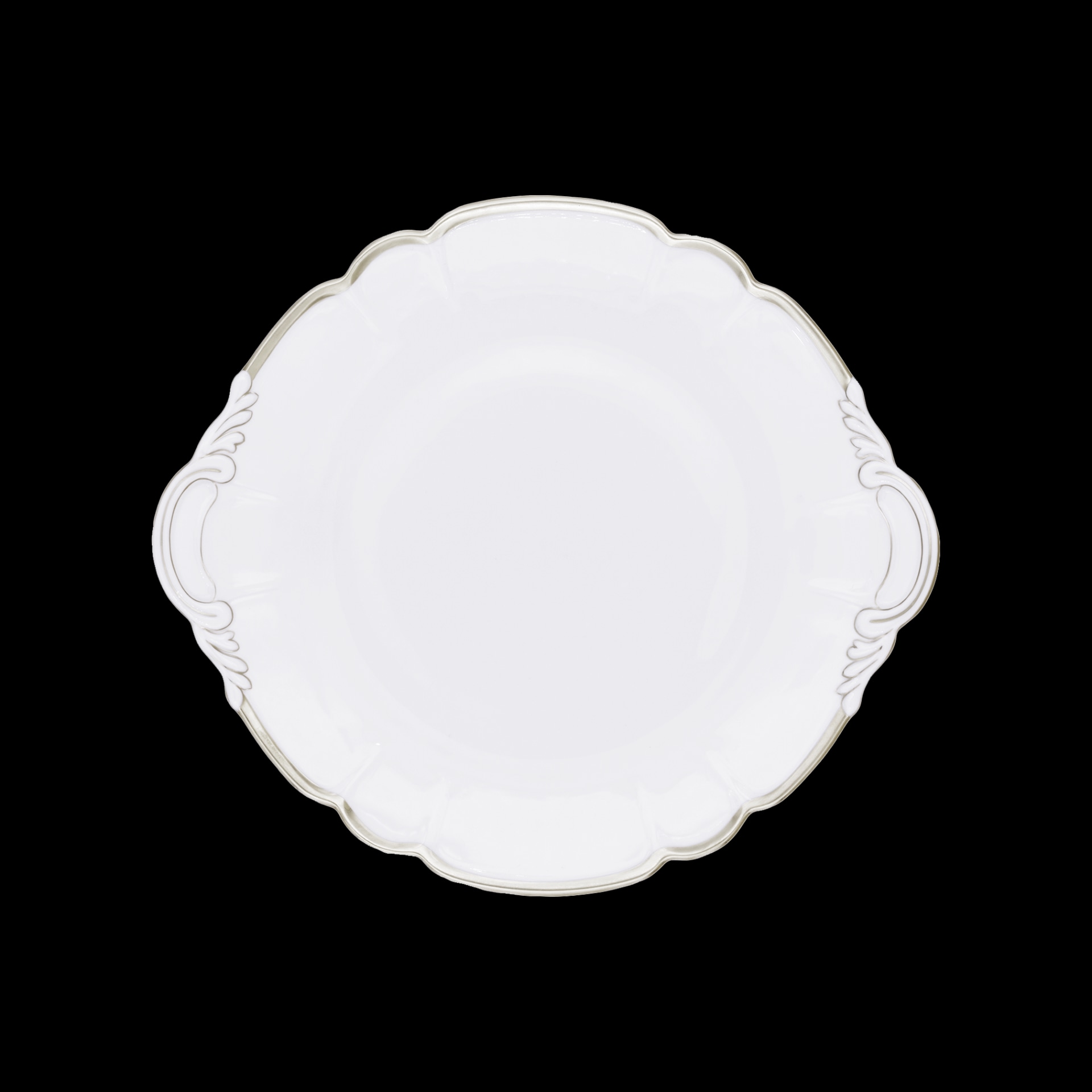 Robert Haviland & C. Parlon, Colette Platinum, Round cake dish with handle