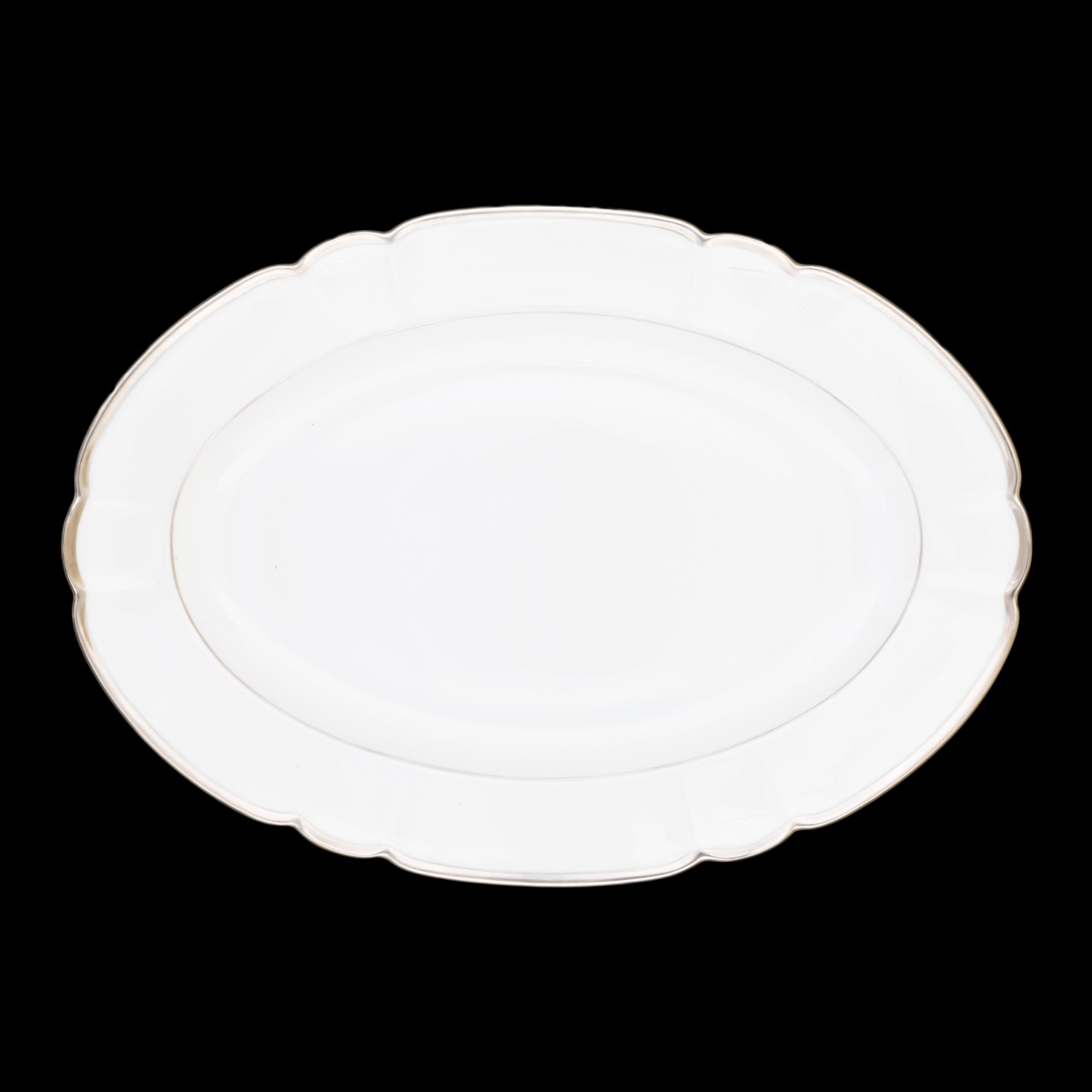 Robert Haviland & C. Parlon, Colette Platinum, Oval platter 42 cm