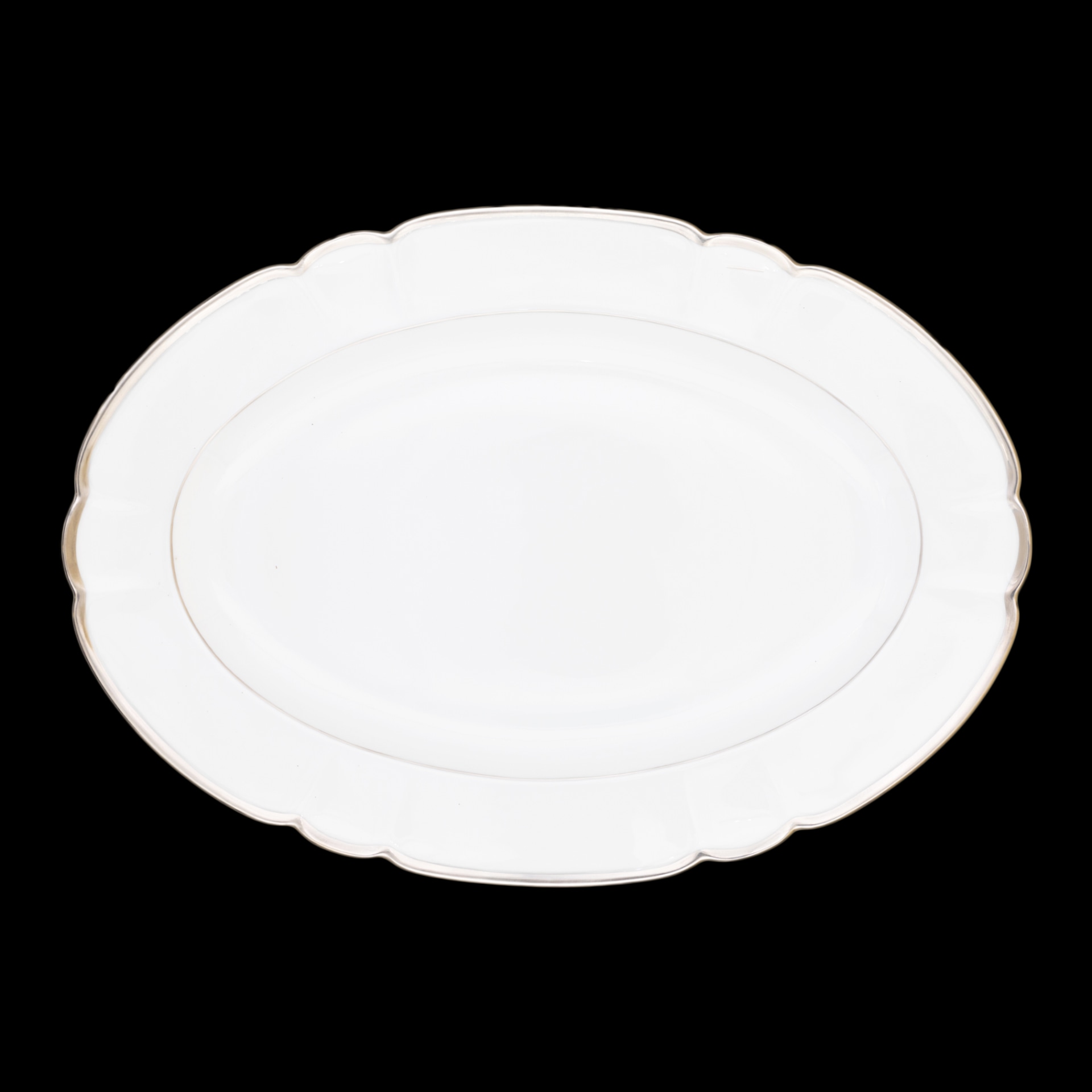 Robert Haviland & C. Parlon, Colette Platinum, Oval platter 42 cm