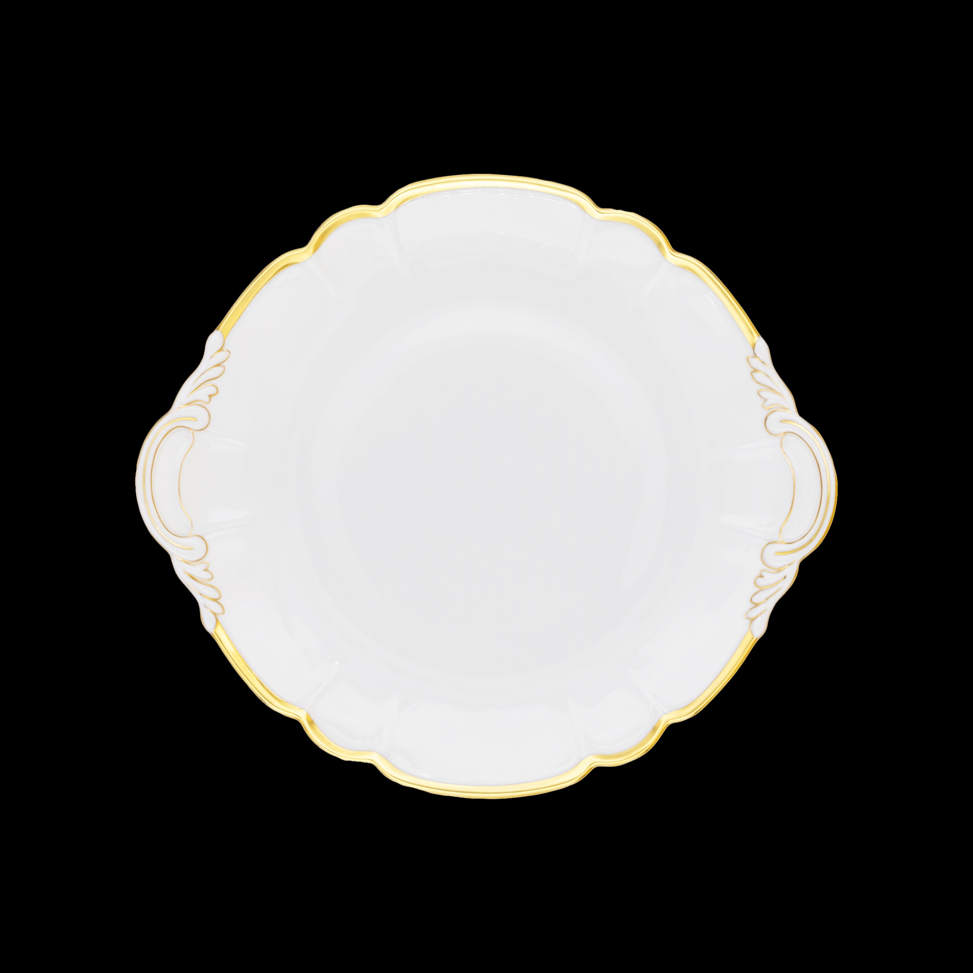 Robert Haviland & C. Parlon, Colette Gold, Round cake dish with handle