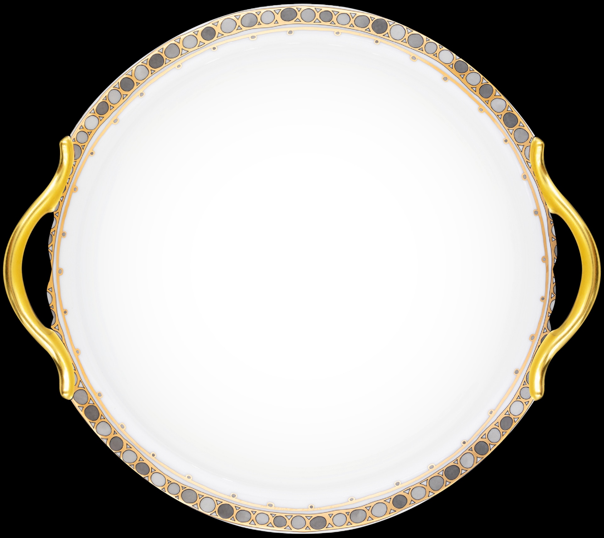 Robert Haviland & C. Parlon, Syracuse Taupe, Round cake dish with handle