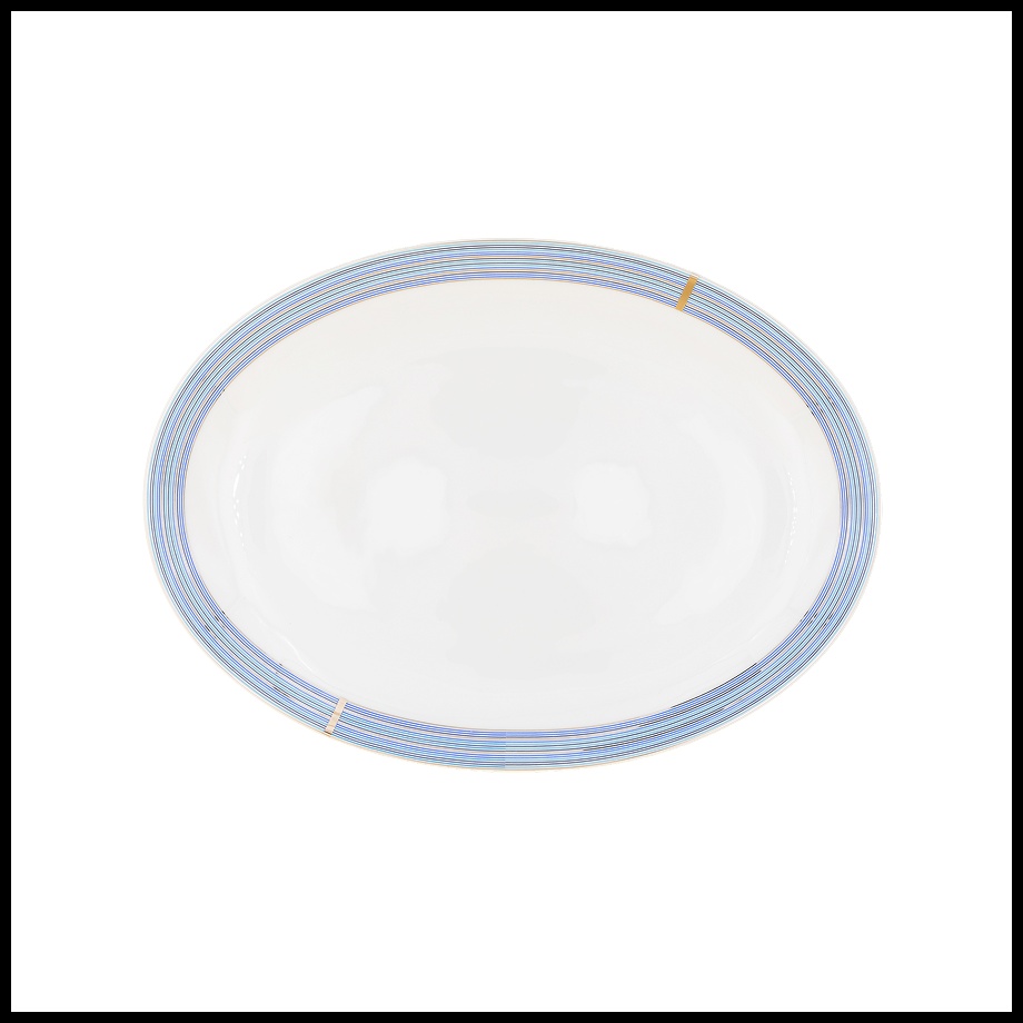 Robert Haviland & C. Parlon, Cape Cod Indigo, Oval platter 36 cm