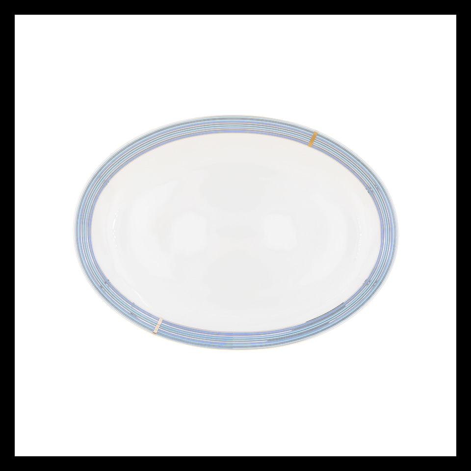 Robert Haviland & C. Parlon, Cape Cod Indigo, Oval platter 36 cm