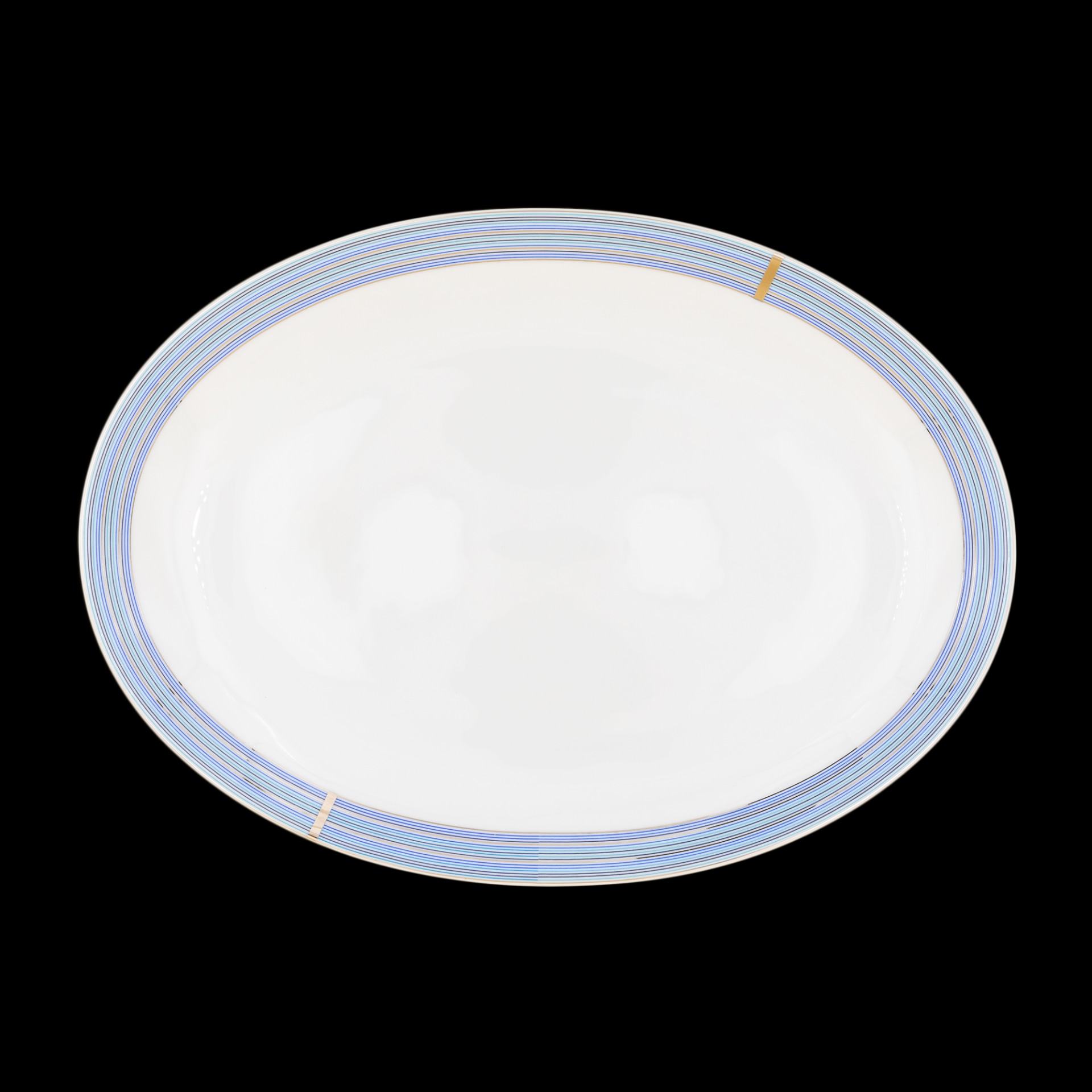 Robert Haviland & C. Parlon, Cape Cod Indigo, Oval platter 42 cm