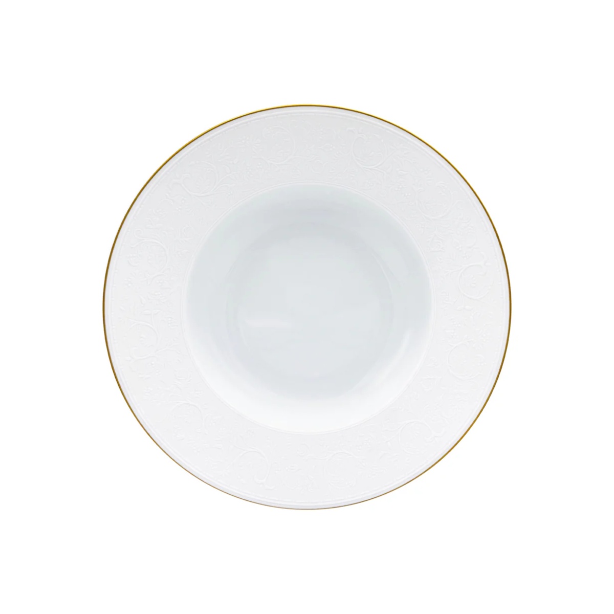 J.L Coquet, Swan White Gold Filet, Rim soup plate, medium