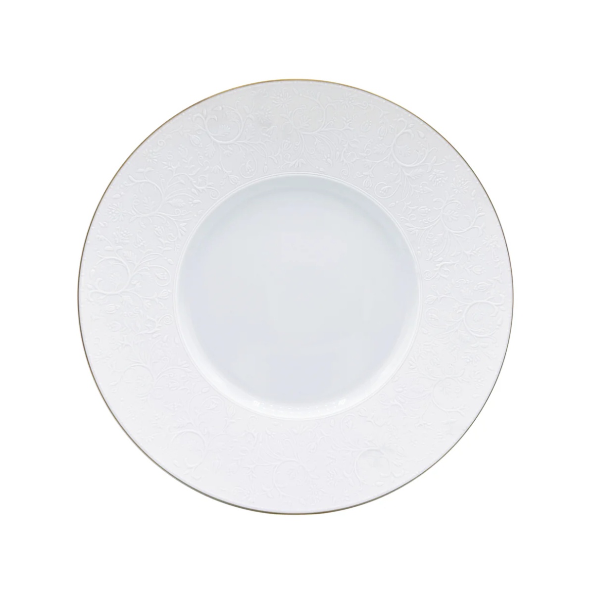 J.L Coquet, Swan White Gold Filet, Dinner plate