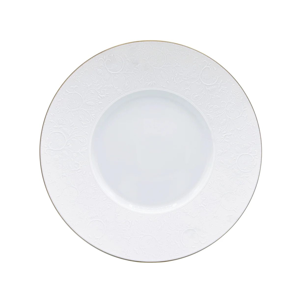 J.L Coquet, Swan White Gold Filet, Dinner plate