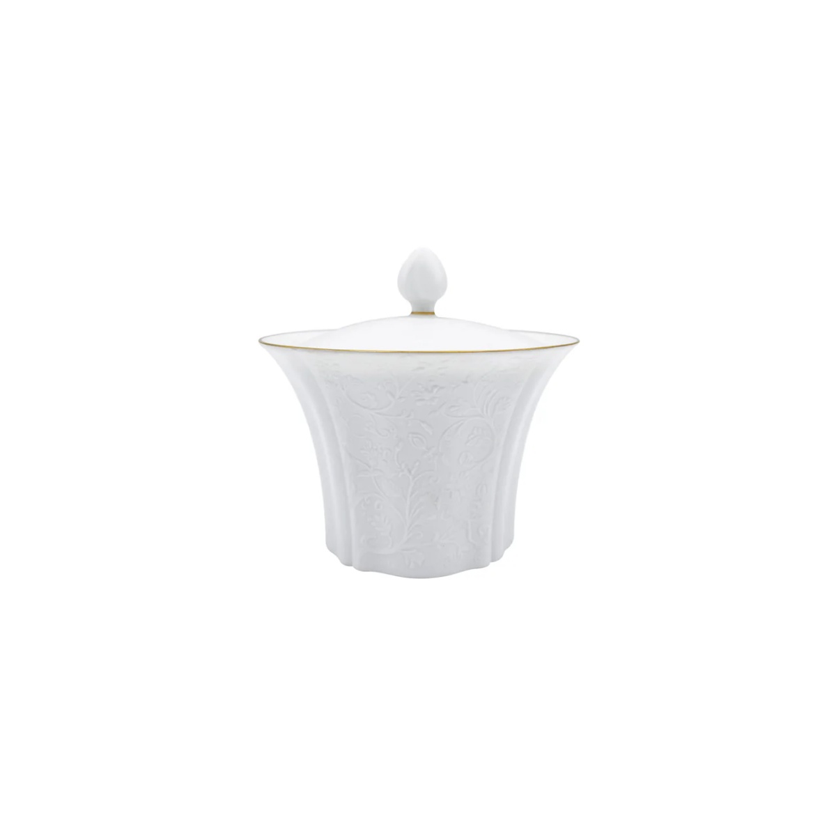 J.L Coquet, Swan White Gold Filet, Sugar bowl, large