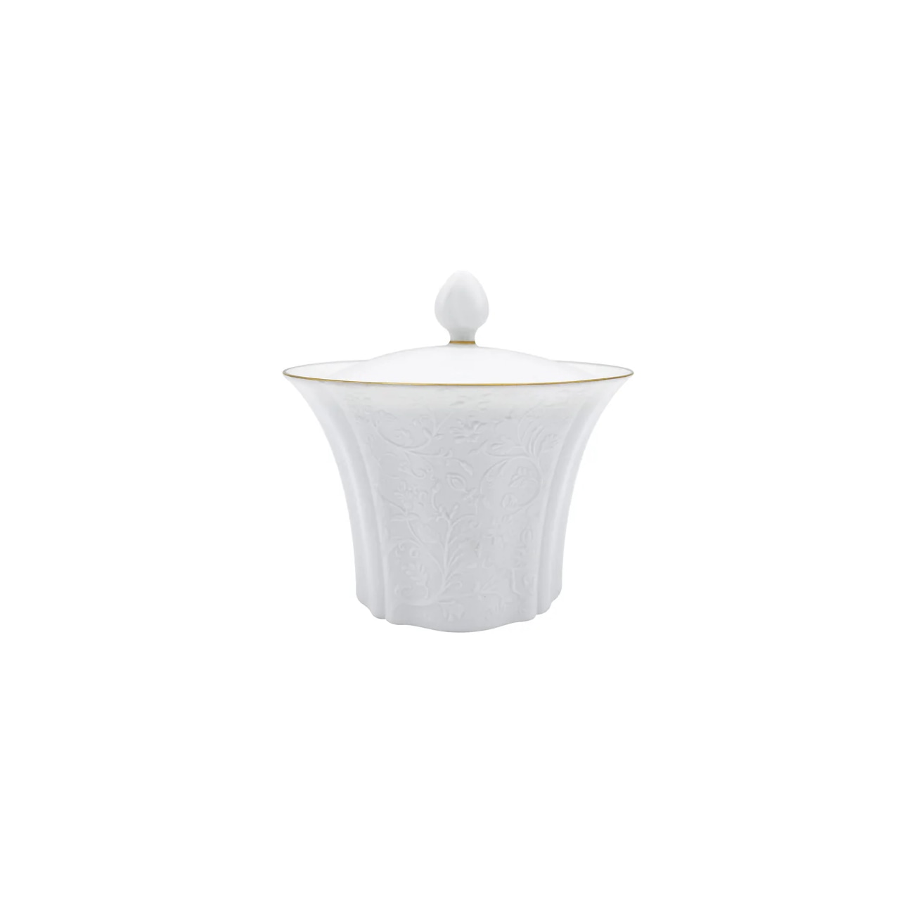 J.L Coquet, Swan White Gold Filet, Sugar bowl, large