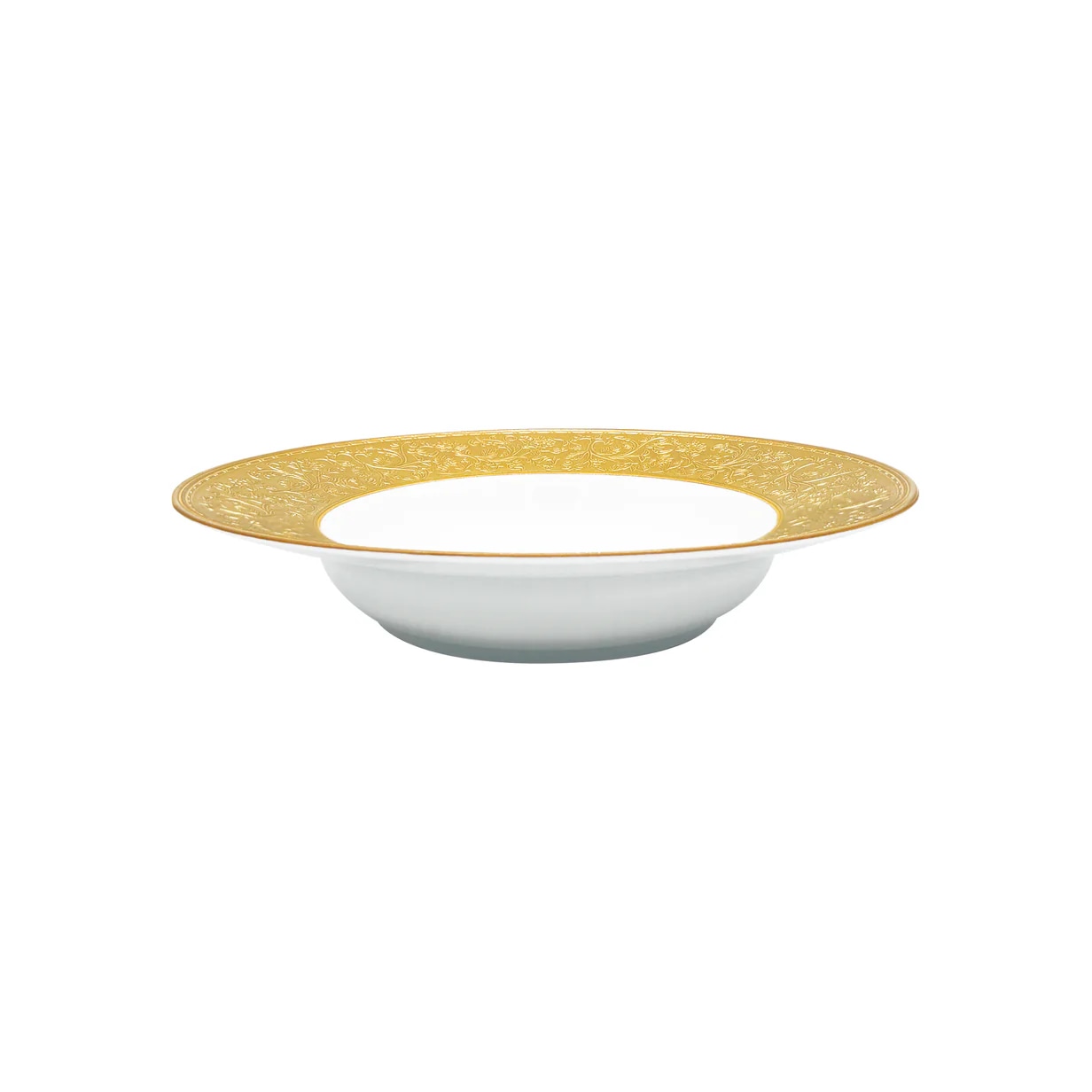 J.L Coquet, Swan Gold, Rim soup plate, medium