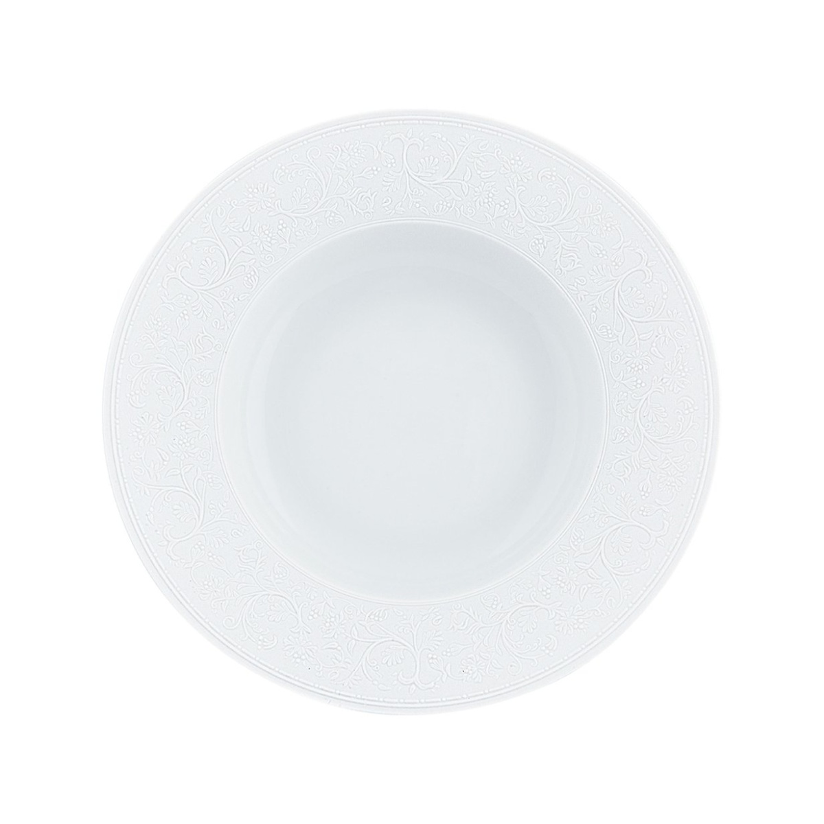 J.L Coquet, Swan Satin White, Rim soup plate, medium