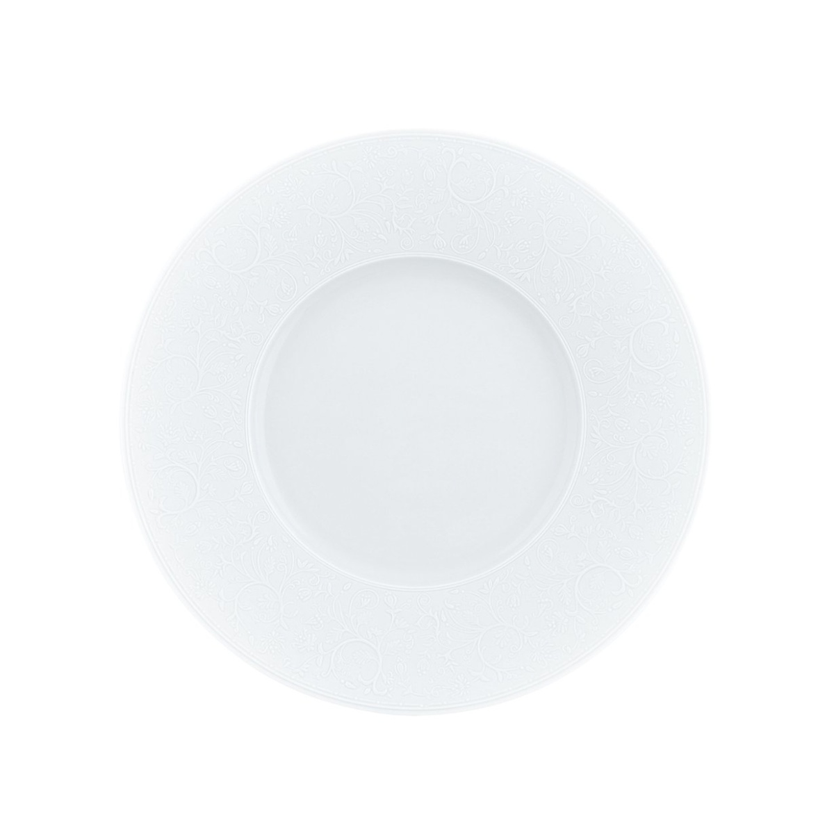J.L Coquet, Swan Satin White, Dinner plate