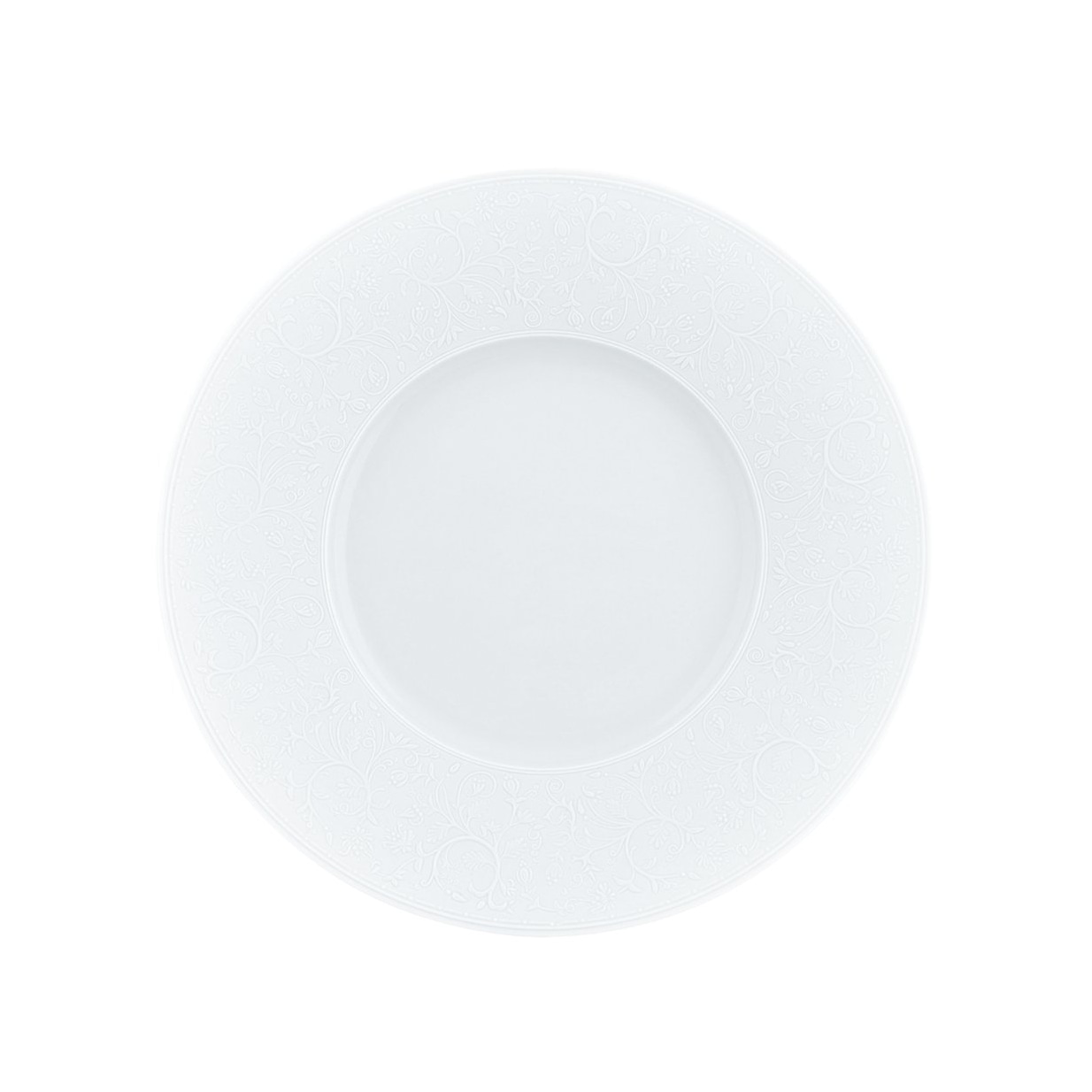 J.L Coquet, Swan Satin White, Dinner plate