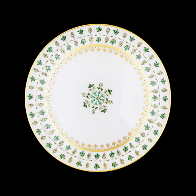 Robert Haviland & C. Parlon, Matignon Green, Round flat tarte dish