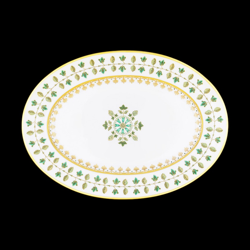 Robert Haviland & C. Parlon, Matignon Green, Oval platter 36 cm