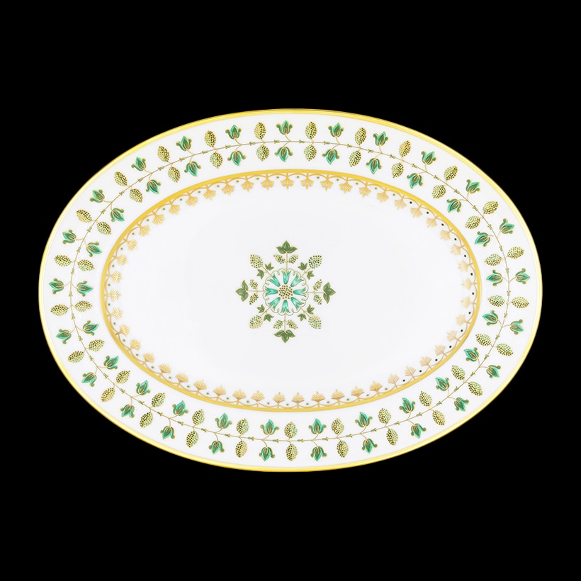 Robert Haviland & C. Parlon, Matignon Green, Oval platter 42 cm