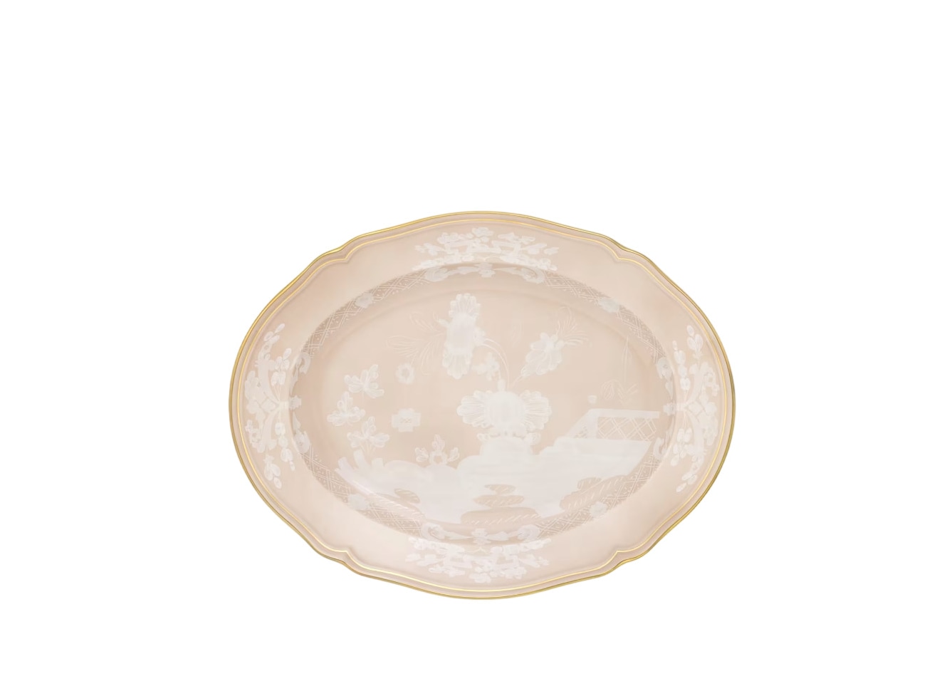 Ginori 1735, Oriente Italiano Castagna & Meringa, Oval platter