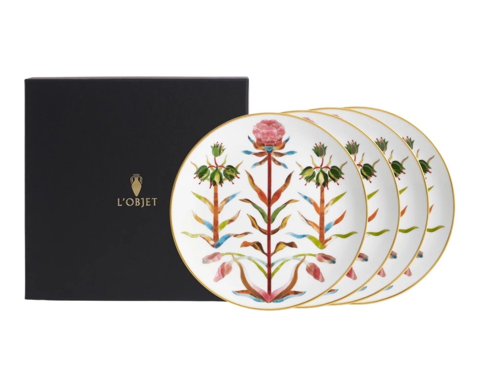 L'Objet, Grand Tour, Set of 4 bread and butter plates