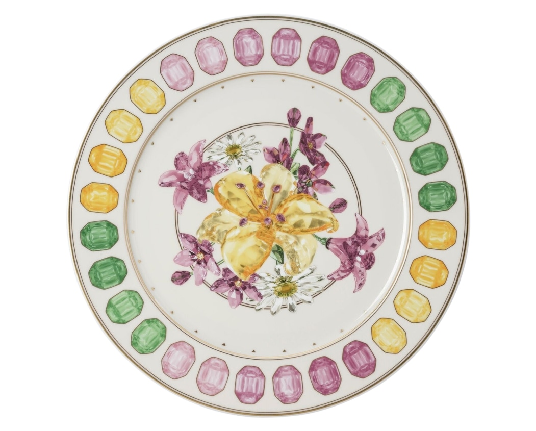 Rosenthal, Swarovski Idyllia, Presentation plate, bouquet