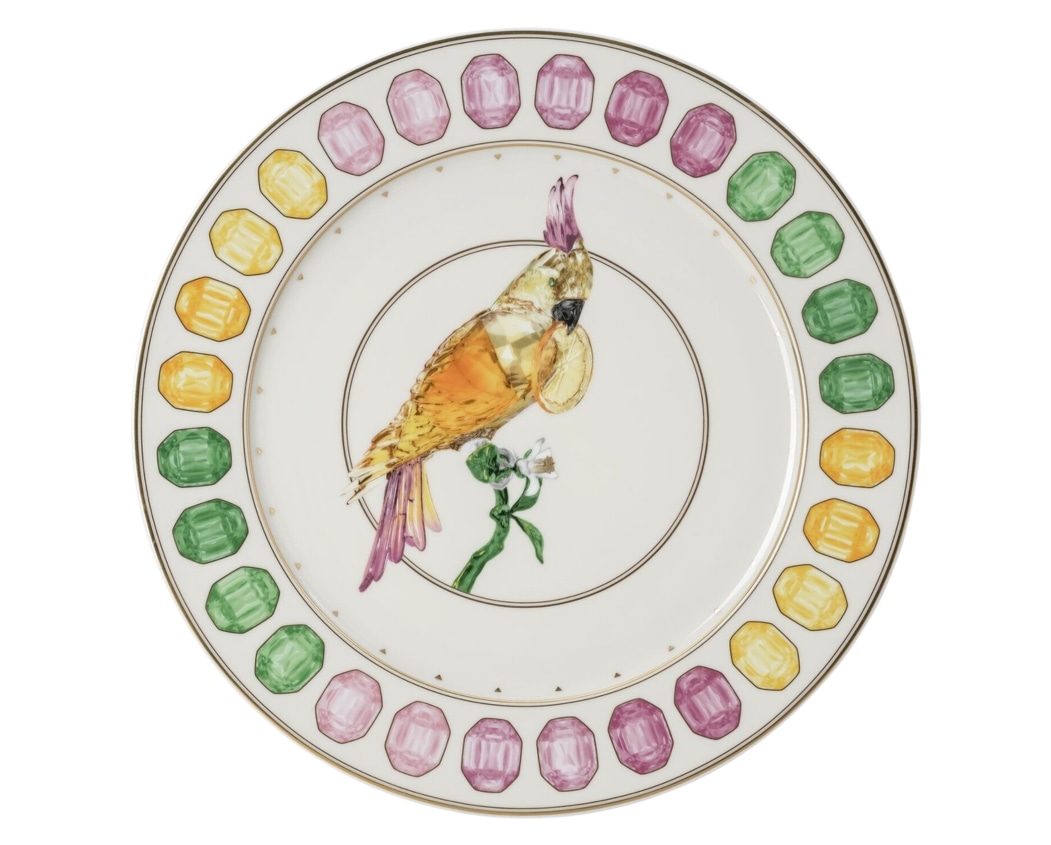 Rosenthal, Swarovski Idyllia, Presentation plate, cockatoo