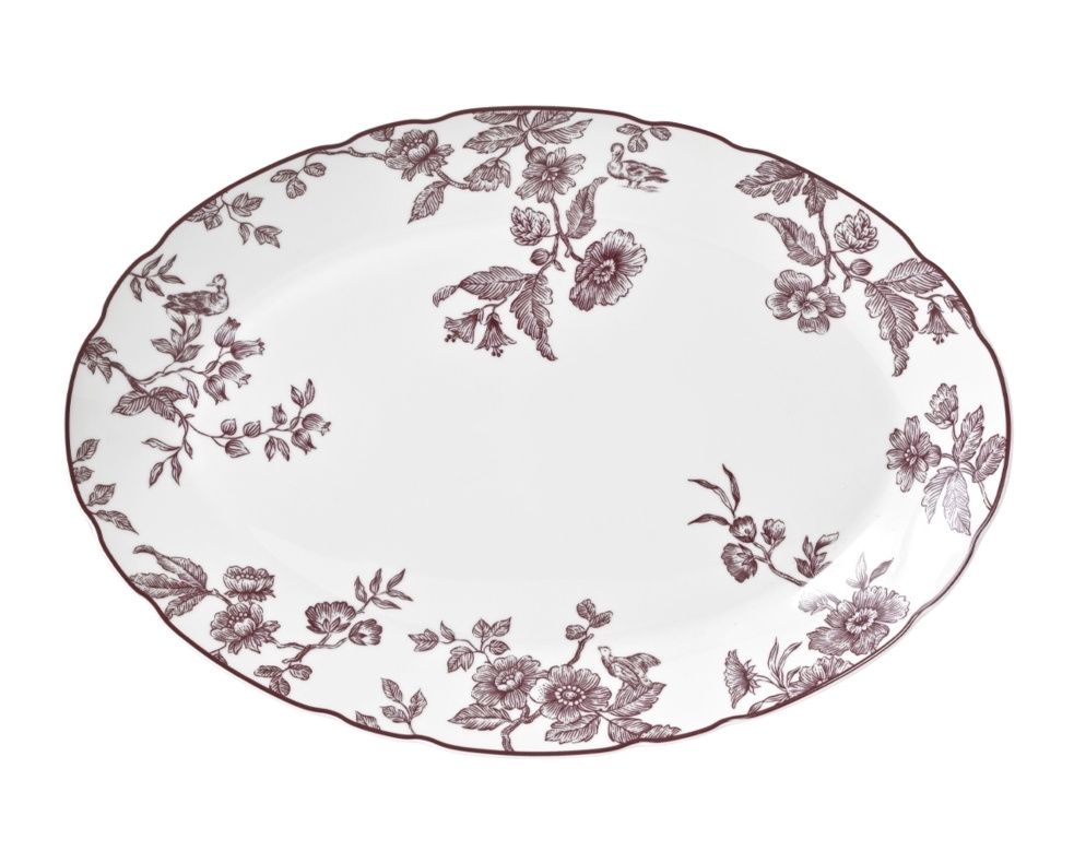 Bernardaud, Albertine prune, Oval platter 33 cm